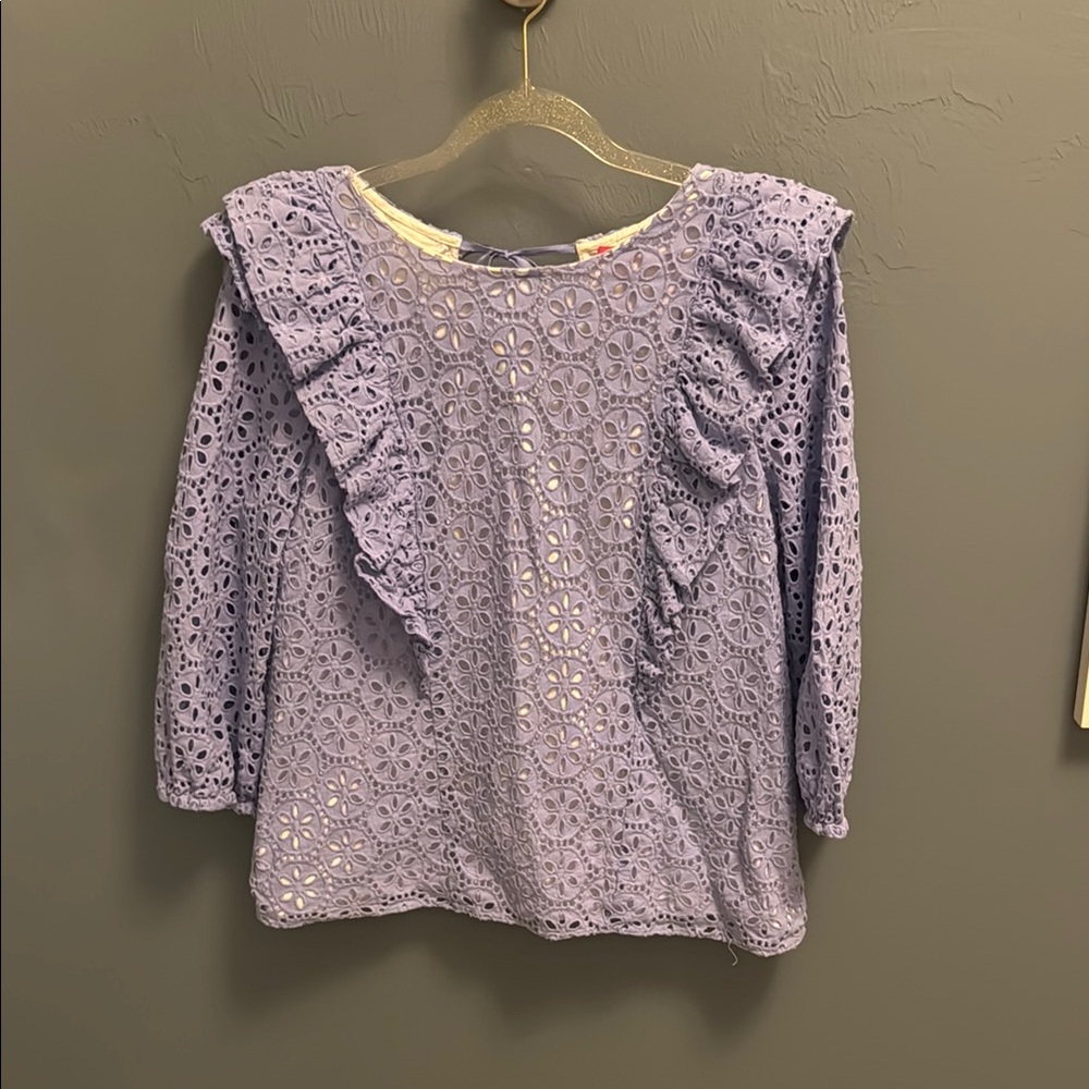 Lilly Pulitzer Periwinkle Purple Trim Primm Top